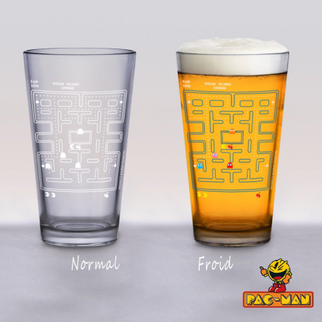 Photo du verre thermoréactif Pacman