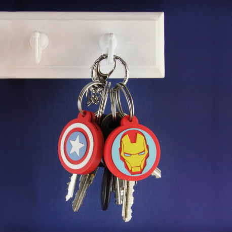 Cache-clé Marvel à l'effigie de Iron Man et Captain América