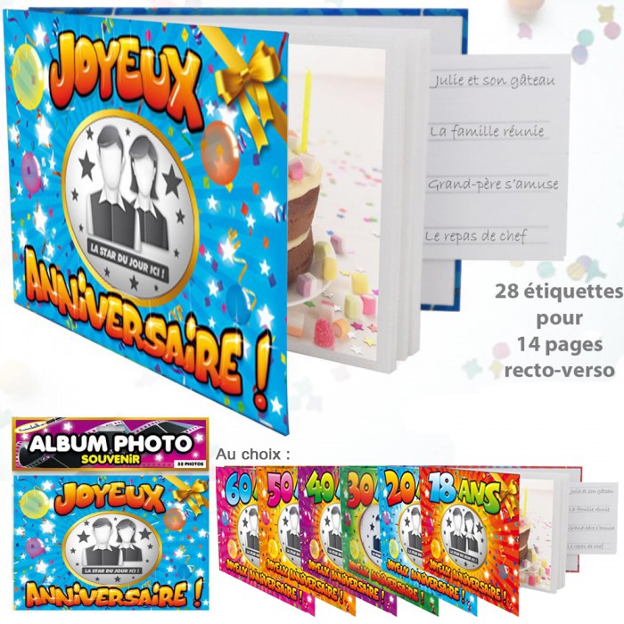 Album Photo Anniversaire Personnalisable Pour Tout Age Sur Logeekdesign Album Photo Anniversaire Personnalisable Pour Tout Age Sur Logeekdesign