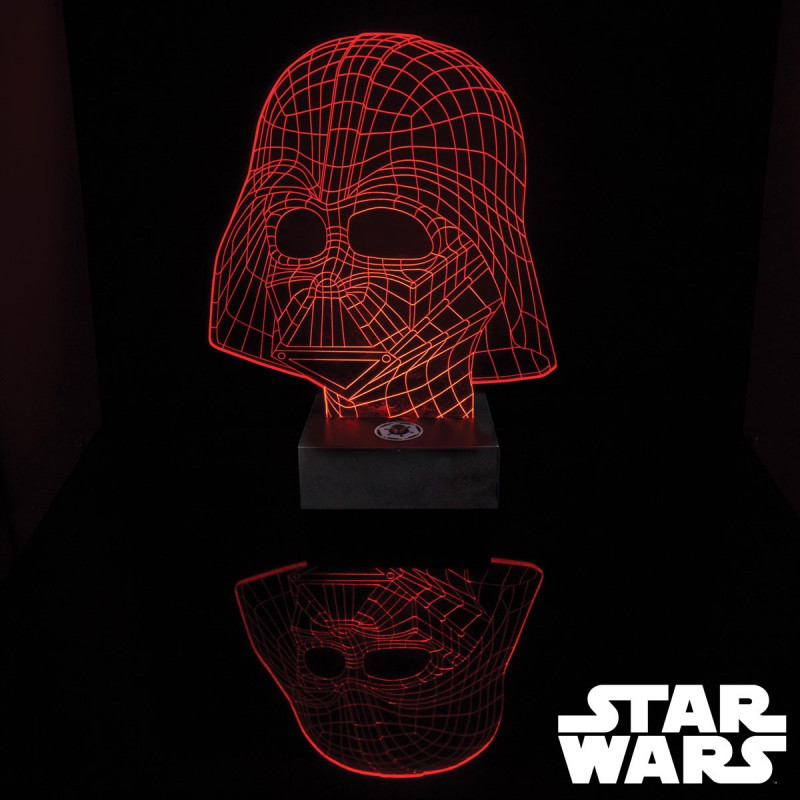 Lampe décorative en 3D du casque de Dark Vador à l'effigie de Seigneur Sith dans Star Wars