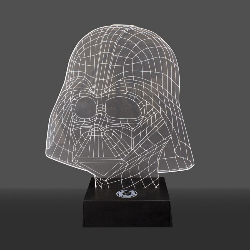 Lampe éteinte du masque Dark Vador en 3D