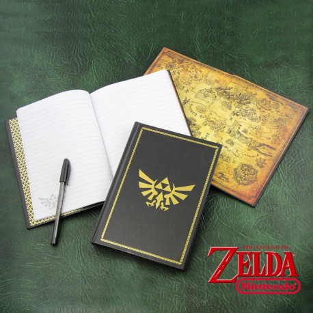 Le carnet de notes Hyrule ouvert