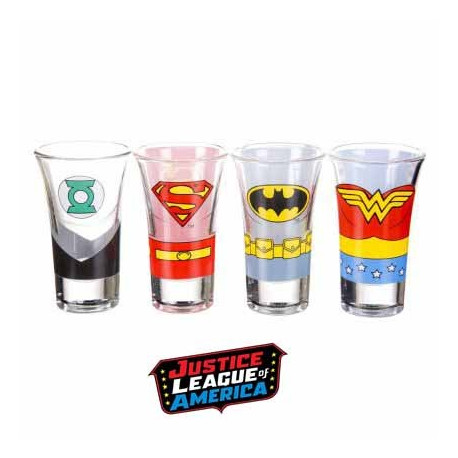 Image du set de 4 shooters Justice League