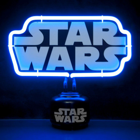 lampe néon blanc à l’effigie du logo de Star Wars