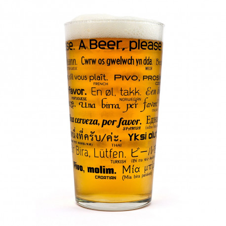 Image du verre à bière multilingue