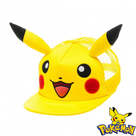 Photo de la casquette Pikachu avec oreilles