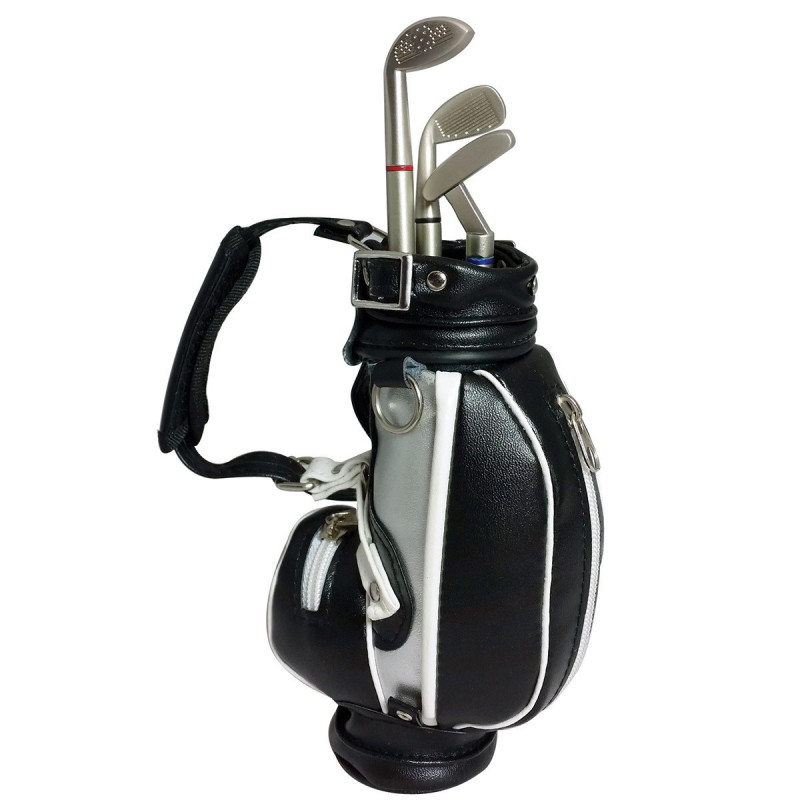 Stylos billes en forme de club de golf avec sac miniature sur Logeekdesign