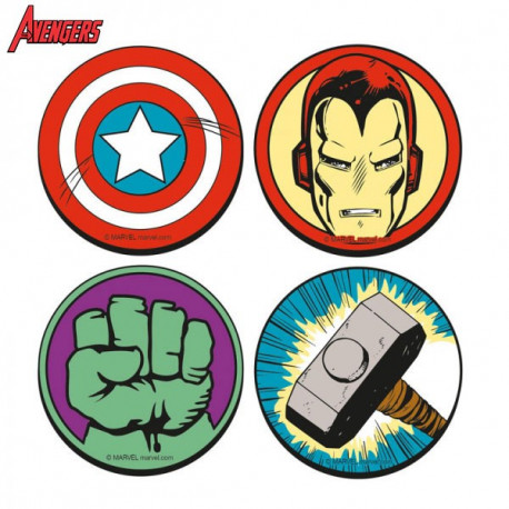 Photo des sous-verres Marvel