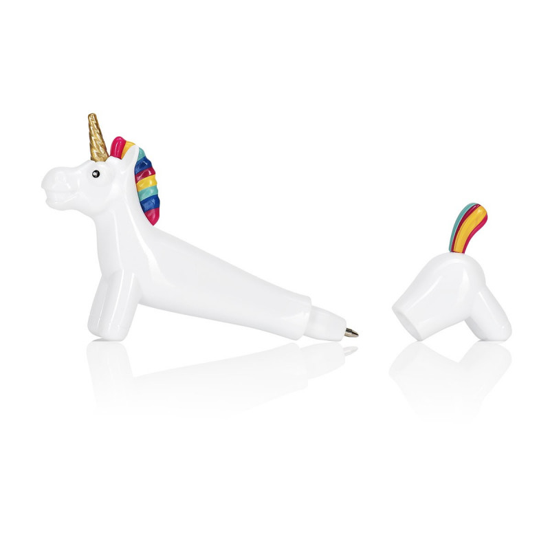 Ce stylo licorne est trop mignon avec sa crinière arc-en-ciel.