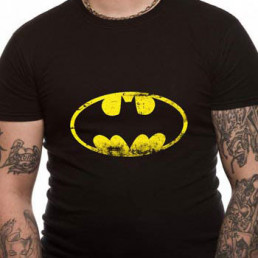 T-Shirt Batman Logo Effet Vintage