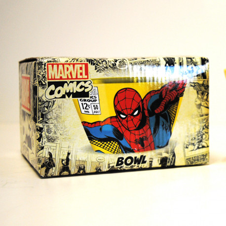 Photo du packaging du bol Spiderman