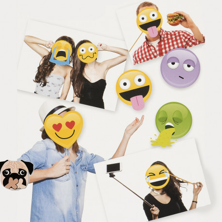 KIT D'ACCESSOIRES DE SELFIES EMOTICÔNES