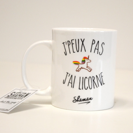 Photo du mug J'peux pas j'ai licorne