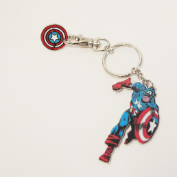 Porte-Clés Captain America Marvel avec Jeton de Course