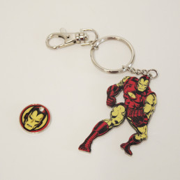 Porte-Clés Iron Man Marvel avec Jeton de Course