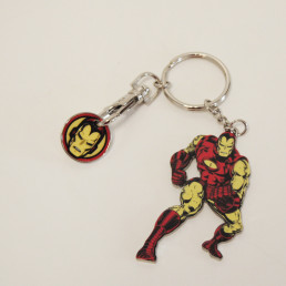 Porte-Clés Iron Man Marvel avec Jeton de Course