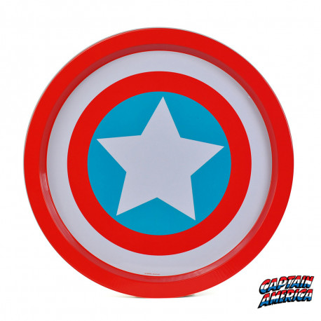 PLATEAU MÉTALLIQUE CAPTAIN AMERICA MARVEL LOGO