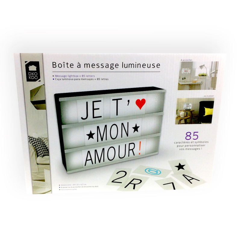 Led Ecriture Tableau à Message LED Avec Stylo 7 Couleurs, Tableau à DEL Lumineux à Suspendre 30 X Tableau Dessin Led