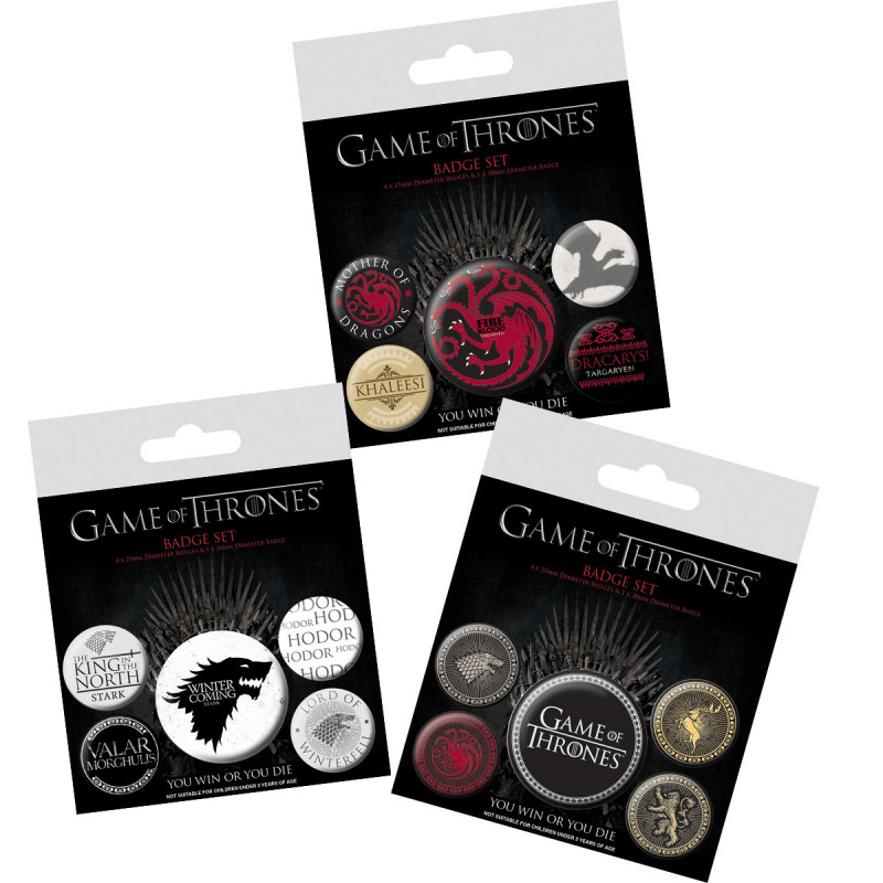 Pack de 5 Badges Game of Thrones