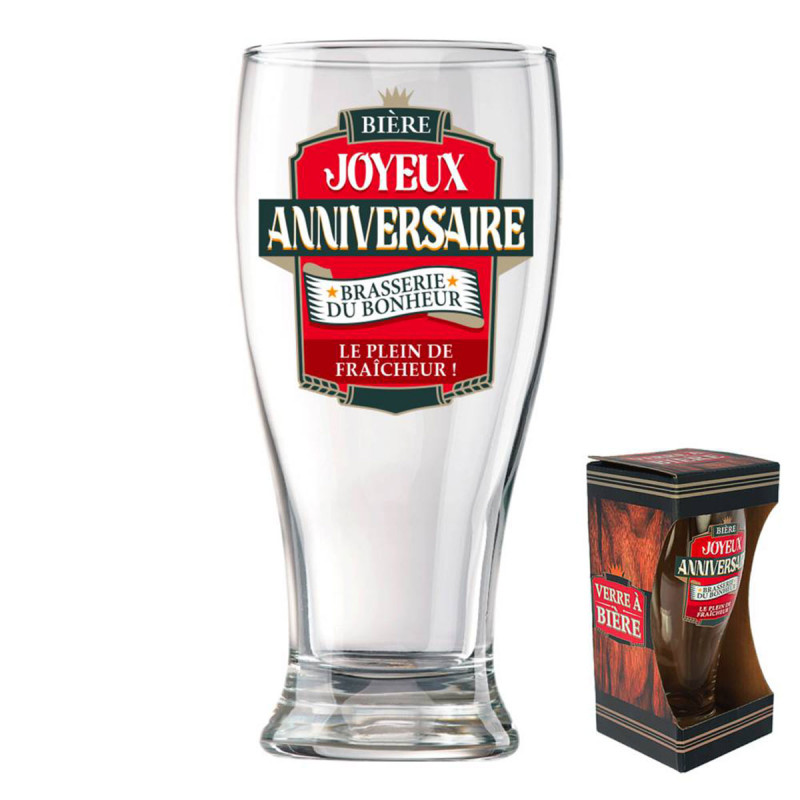 Cuisine Arts De La Table Personnalise 1 Pt Tulipe Verre A Biere Avec Joyeux 18th Anniversaire Cles Design Maison