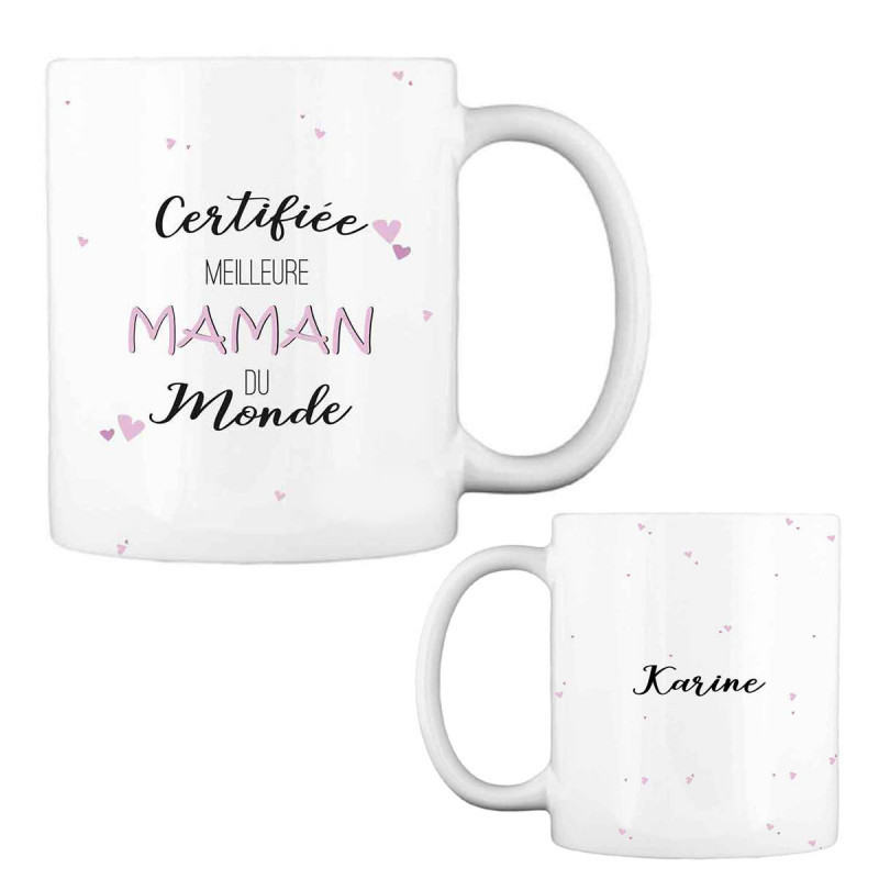 Mug Certifiée Meilleure Maman à Personnaliser