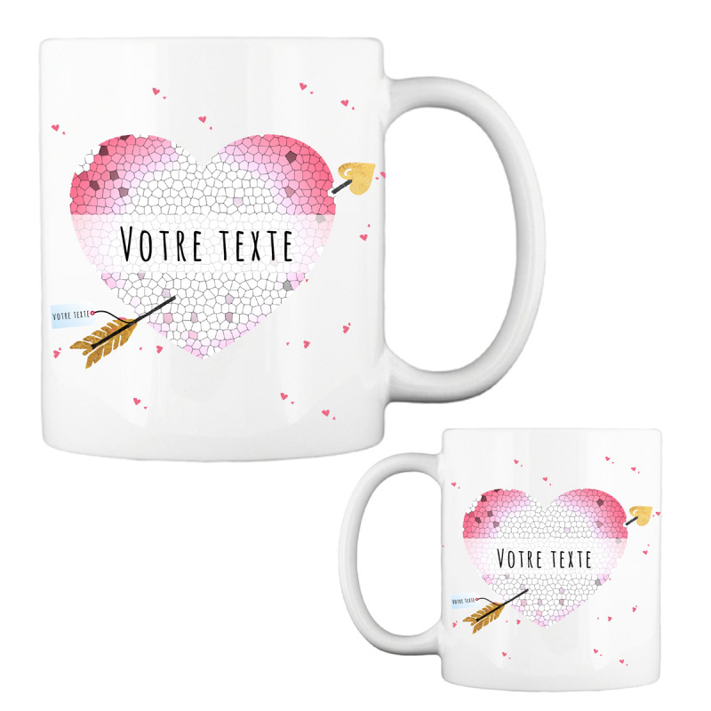 Mug Personnalisable Cœur et Flèche