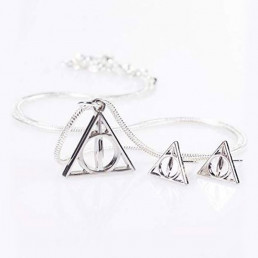 Pack Harry Potter Les Reliques de la Mort - Collier et Boucles d'Oreilles