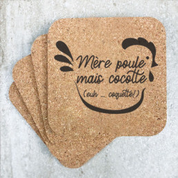 Sous-Verre Mère Poule Mère Cocotte