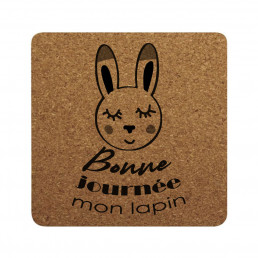 Sous-Verre Bonne Journée Mon Lapin