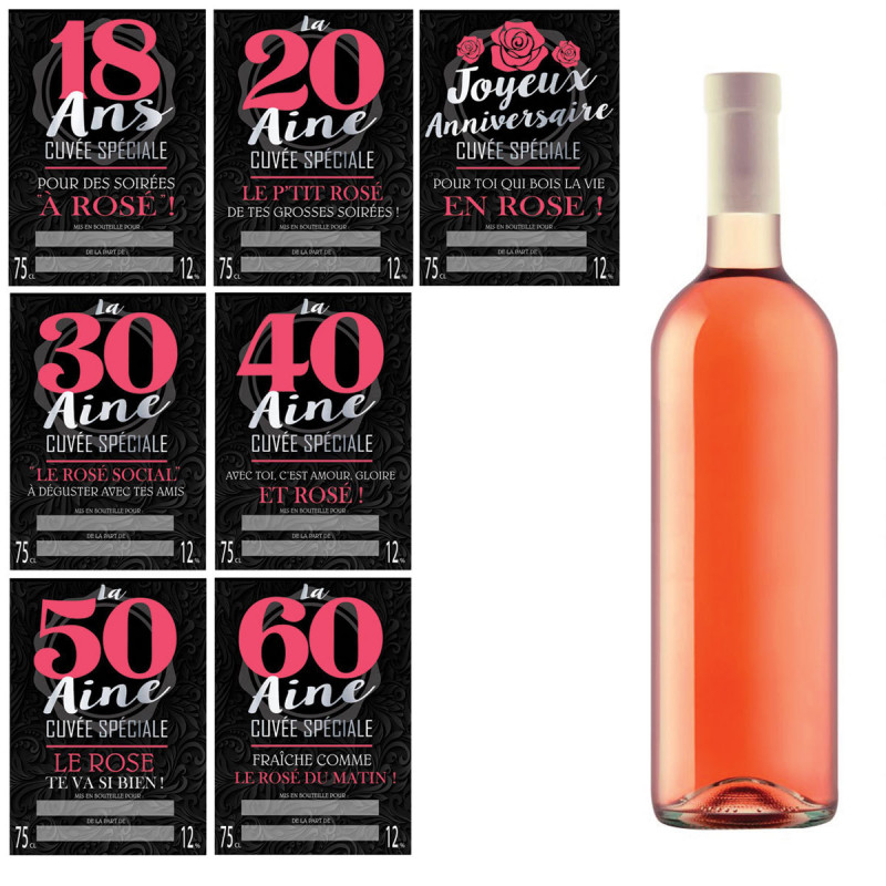 Bouteille Rose Anniversaire Festif Et Rigolo Sur Logeekdesign Bouteille Rose Anniversaire Festif Et Rigolo Sur Logeekdesign