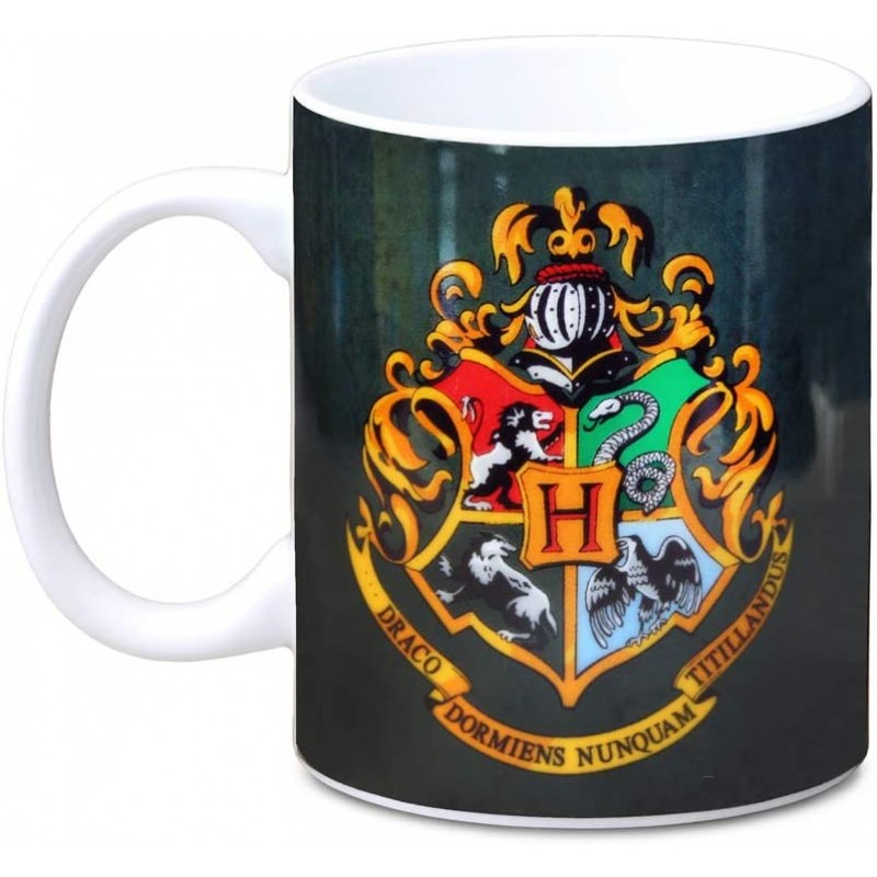 Paladone Mug Harry Potter Poudlard | Motif écusson de l'école Poudlard |  Céramique avec détails dorés | Superbe Tasse à thé ou café Fantaisie |  Motif