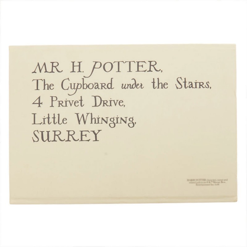Carnet Poudlard Harry Potter en forme de lettre d'admission sur