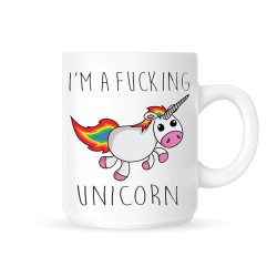 Mug Vache Arc-en-Ciel - I'm a Fucking Unicorn