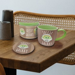 Boîte Cadeau Bébé Yoda The Mandalorian avec Mug et Sous-Verre