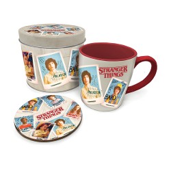 Boîte Cadeau Stranger Things avec Mug et Sous-Verre