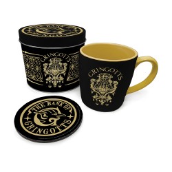 Boîte Cadeau Harry Potter Banque Gringotts avec Mug et Sous-Verre