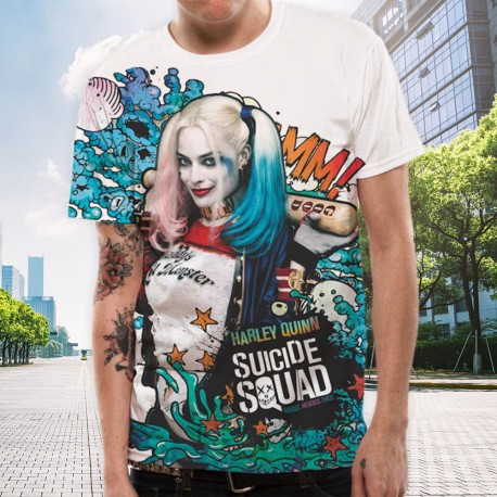 T-shirt Batman Harley Quinn Suicide Squad Graffiti