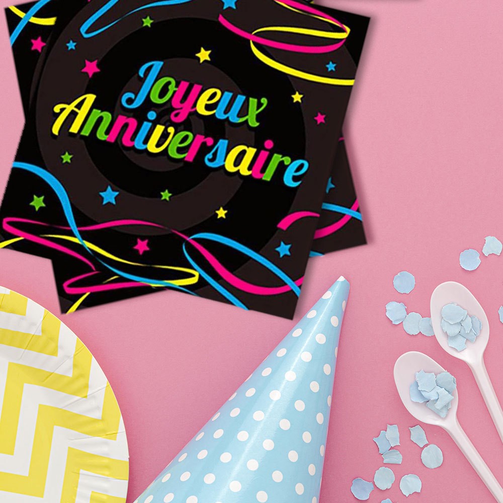 Serviettes En Papier Joyeux Anniversaire Pour Gouter De Fete Sur Logeekdesign Serviettes En Papier Joyeux Anniversaire Pour Gouter De Fete Sur Logeekdesign