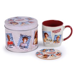 Boîte Cadeau Stranger Things avec Mug et Sous-Verre