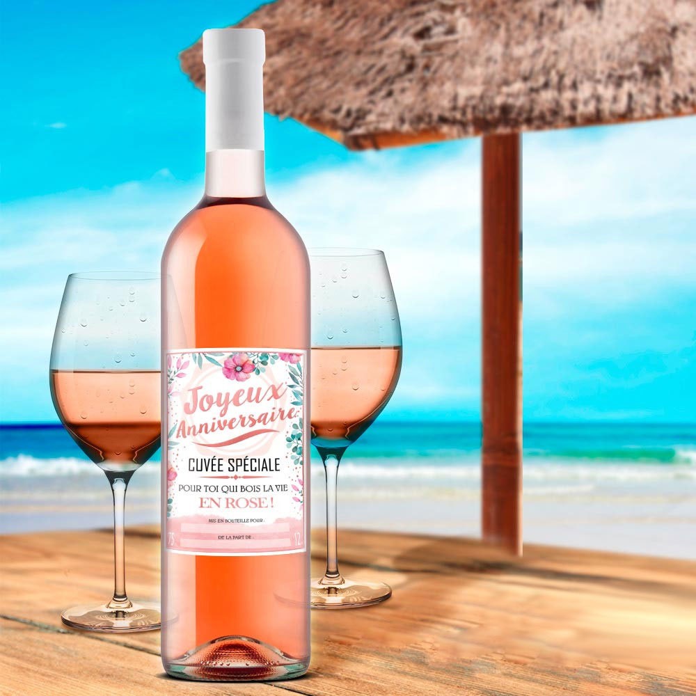 Bouteille Rose Anniversaire Festif Et Rigolo Sur Logeekdesign Bouteille Rose Anniversaire Festif Et Rigolo Sur Logeekdesign