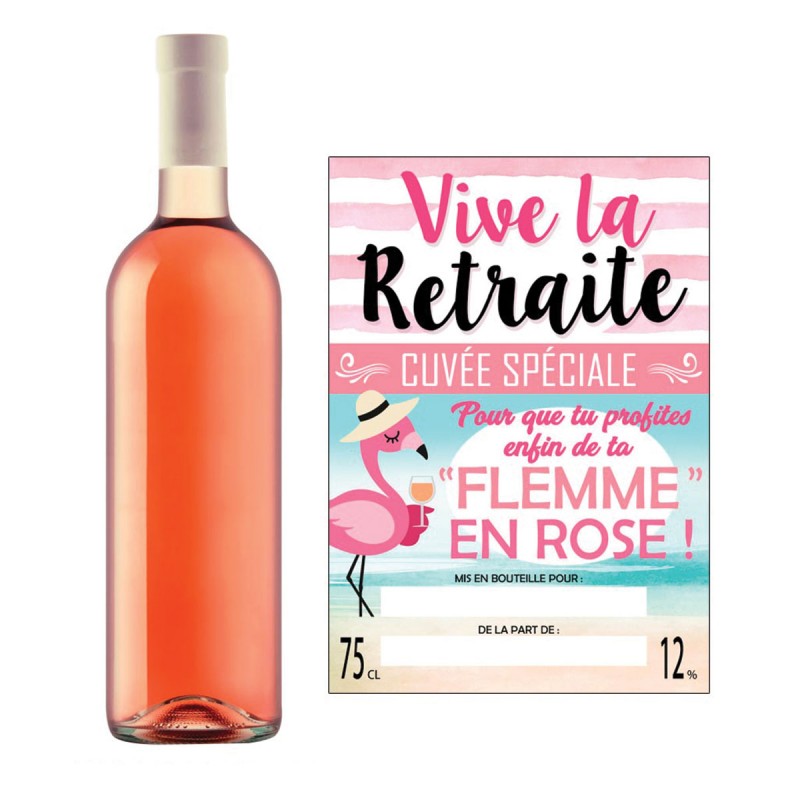 Bouteille De Rose Retraite Humoristique Sur Logeekdesign Bouteille De Rose Retraite Humoristique Sur Logeekdesign