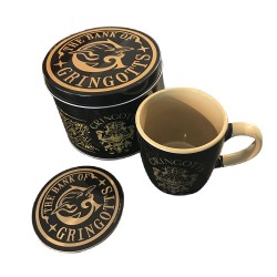Boîte Cadeau Harry Potter Banque Gringotts avec Mug et Sous-Verre