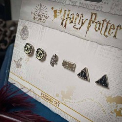 Boucles d'Oreilles Harry Potter - Lot de 3 - Quai 9 3/4, Reliques de la Mort et Hedwige
