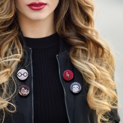 Badges Harry Potter Chibi - Lot de 4