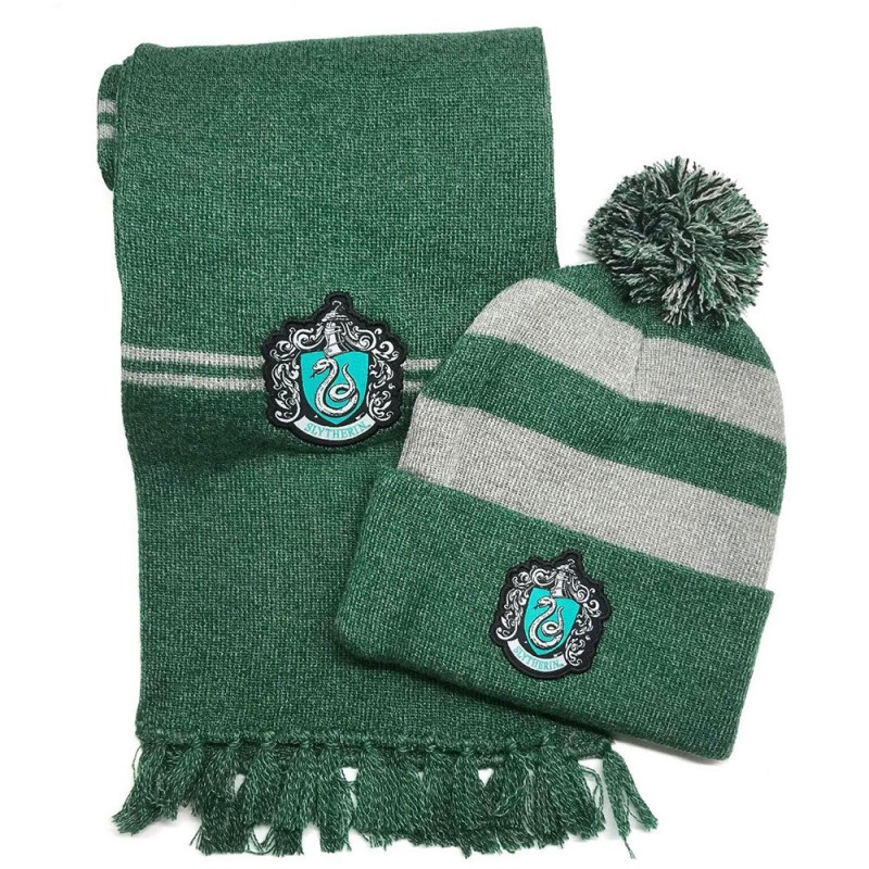 Set Hiver Harry Potter - Echarpe et Bonnet à Pompon sur Logeekdesign