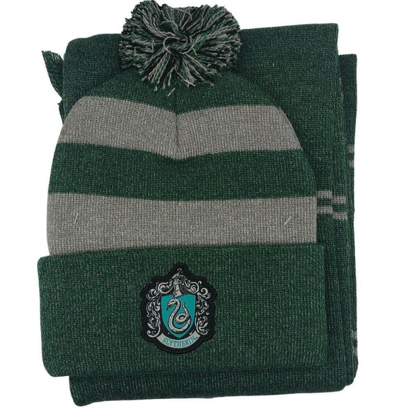 Set Hiver Harry Potter - Echarpe et Bonnet à Pompon sur Logeekdesign