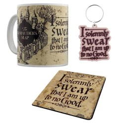 Set Harry Potter Carte du Maraudeur - Mug, Sous-Verre et Porte-Clés