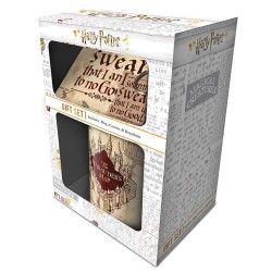 Set Harry Potter Carte du Maraudeur - Mug, Sous-Verre et Porte-Clés