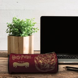 Trousse Harry Potter Poudlard Rouge Grenat et Dorée à Personnaliser