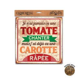 Plaque Métallique Tomate et Carotte